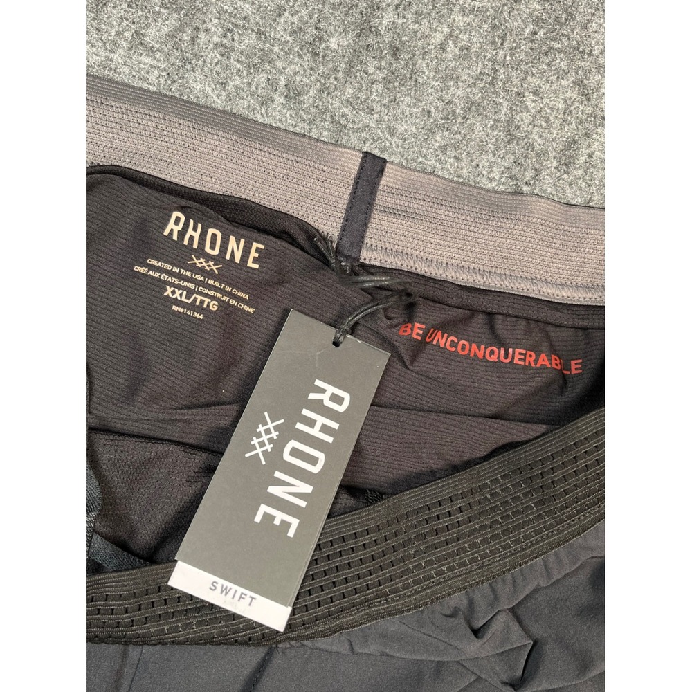 Rhone Swift 6"‎ Lined Mens XXL Black Athletic Running Gym Shorts